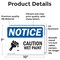 Signmission Caution Wet Paint Sign With Symbol, 10 in W x Rectangle, Vinyl Decal OS-2PACK-NS-D-710-L-10524 - alternate 2